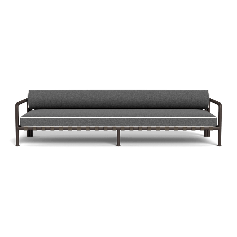 Parker 3 Seat Sofa | Aluminum Bronze, Siesta Slate, Panama Blanco