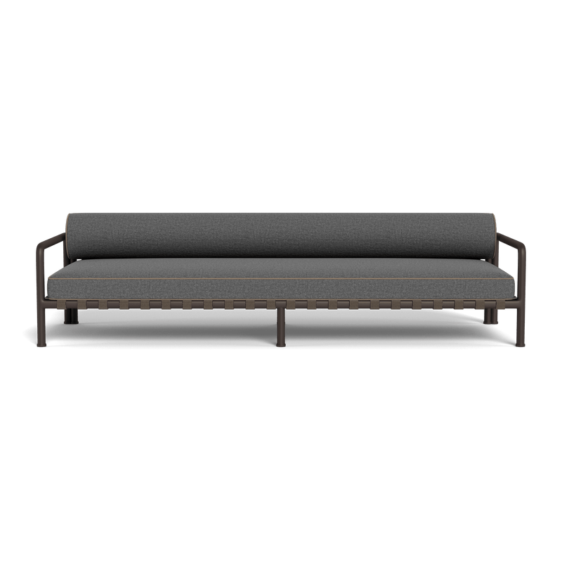 Parker 3 Seat Sofa | Aluminum Bronze, Siesta Slate, Panama Coco