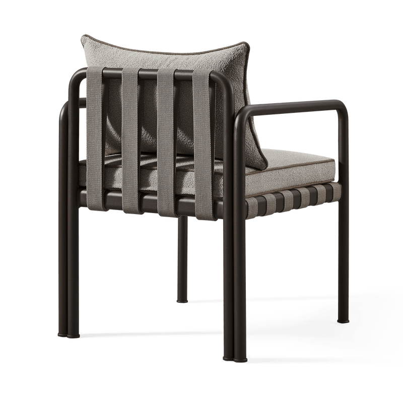 Parker Dining Chair | Aluminum Bone, Copacabana Midnight, Copacabana Midnight