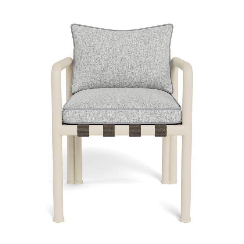 Parker Dining Chair | Aluminum Bone, Copacabana Sand, Panama Cloud