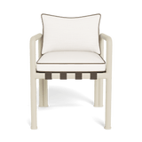 Parker Dining Chair | Aluminum Bone, Panama Blanco, Panama Coco