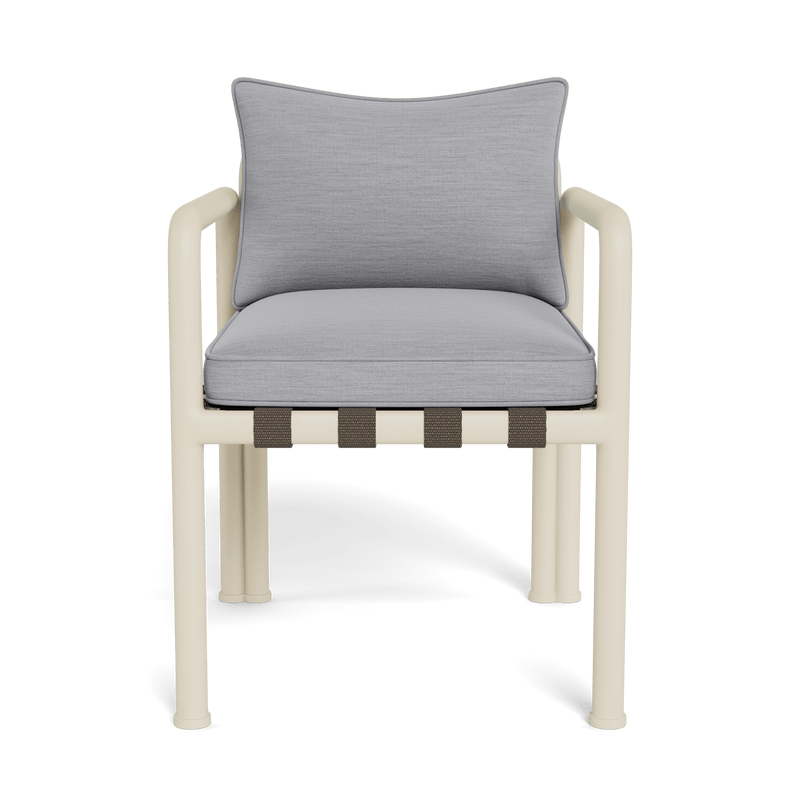 Parker Dining Chair | Aluminum Bone, Panama Cloud, Panama Cloud