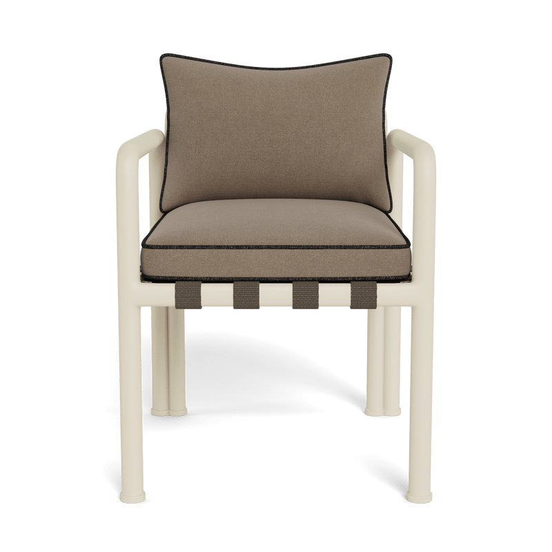 Parker Dining Chair | Aluminum Bone, Panama Coco, Copacabana Midnight