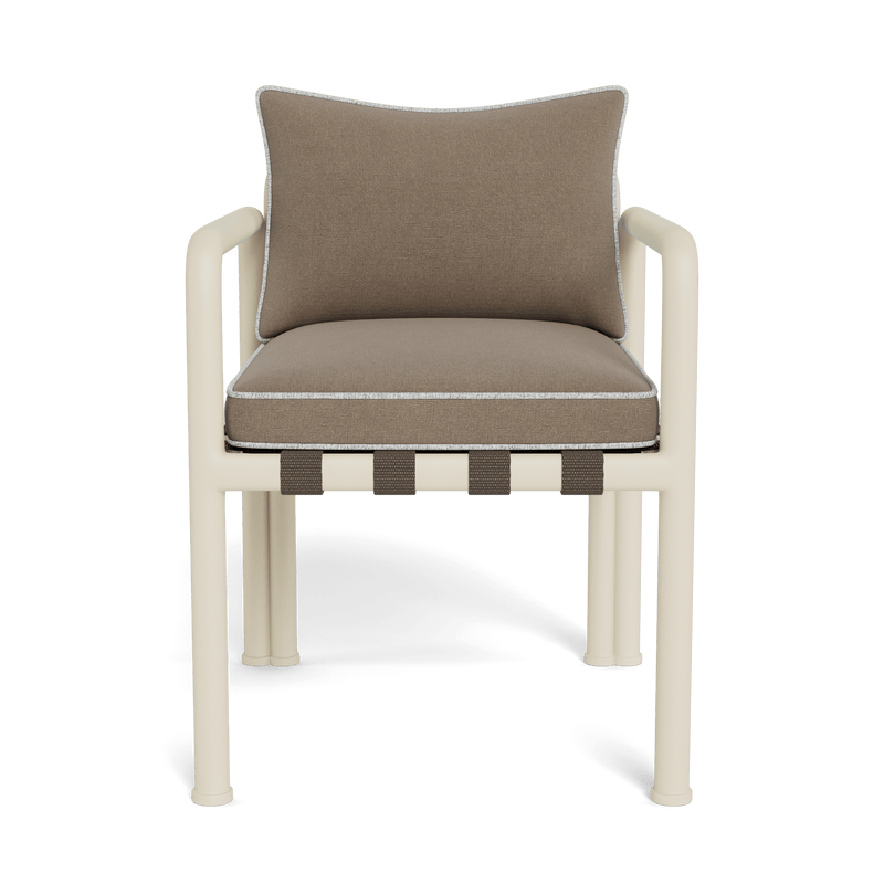 Parker Dining Chair | Aluminum Bone, Panama Coco, Copacabana Sand