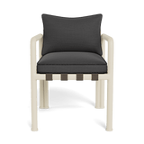 Parker Dining Chair | Aluminum Bone, Panama Grafito, Copacabana Midnight