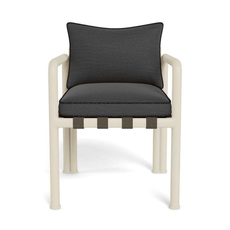 Parker Dining Chair | Aluminum Bone, Panama Grafito, Copacabana Midnight