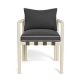 Parker Dining Chair | Aluminum Bone, Panama Grafito, Copacabana Sand