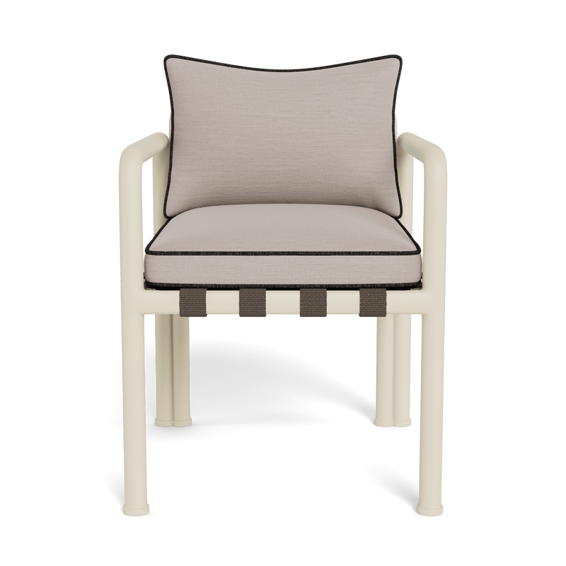 Parker Dining Chair | Aluminum Bone, Panama Marble, Copacabana Midnight