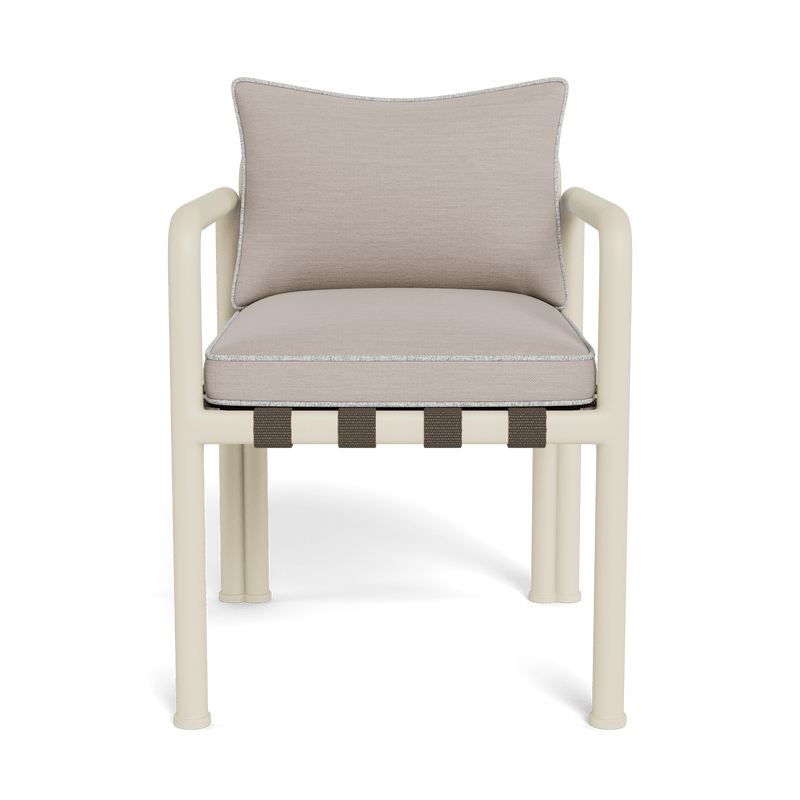 Parker Dining Chair | Aluminum Bone, Panama Marble, Copacabana Sand