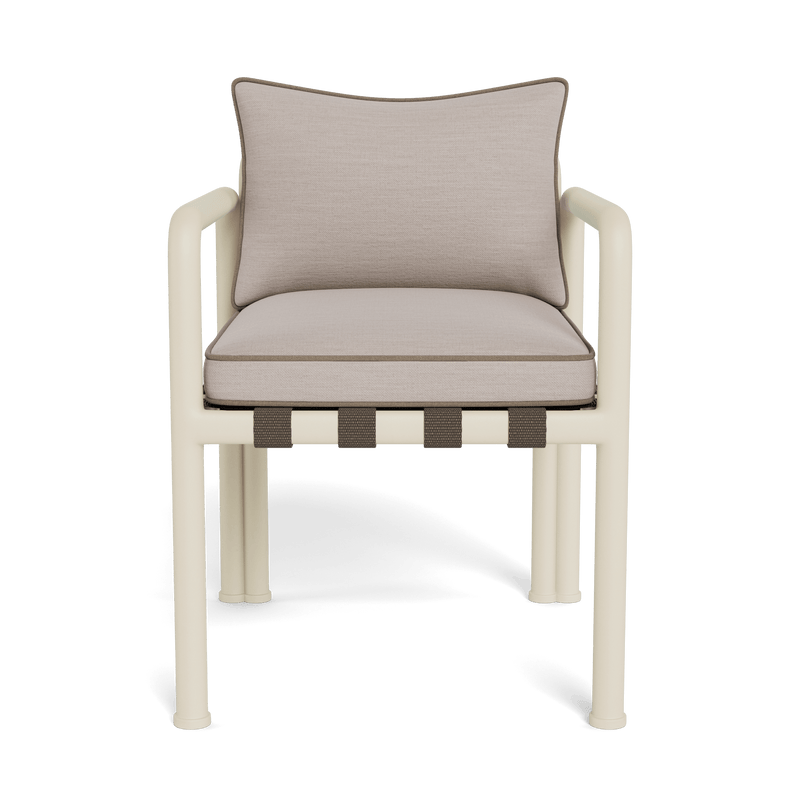 Parker Dining Chair | Aluminum Bone, Panama Marble, Panama Coco