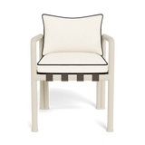 Parker Dining Chair | Aluminum Bone, Riviera Ivory, Copacabana Midnight