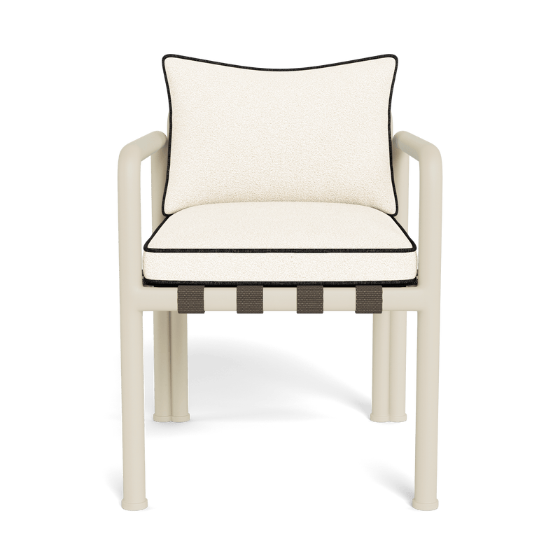 Parker Dining Chair | Aluminum Bone, Riviera Ivory, Copacabana Midnight