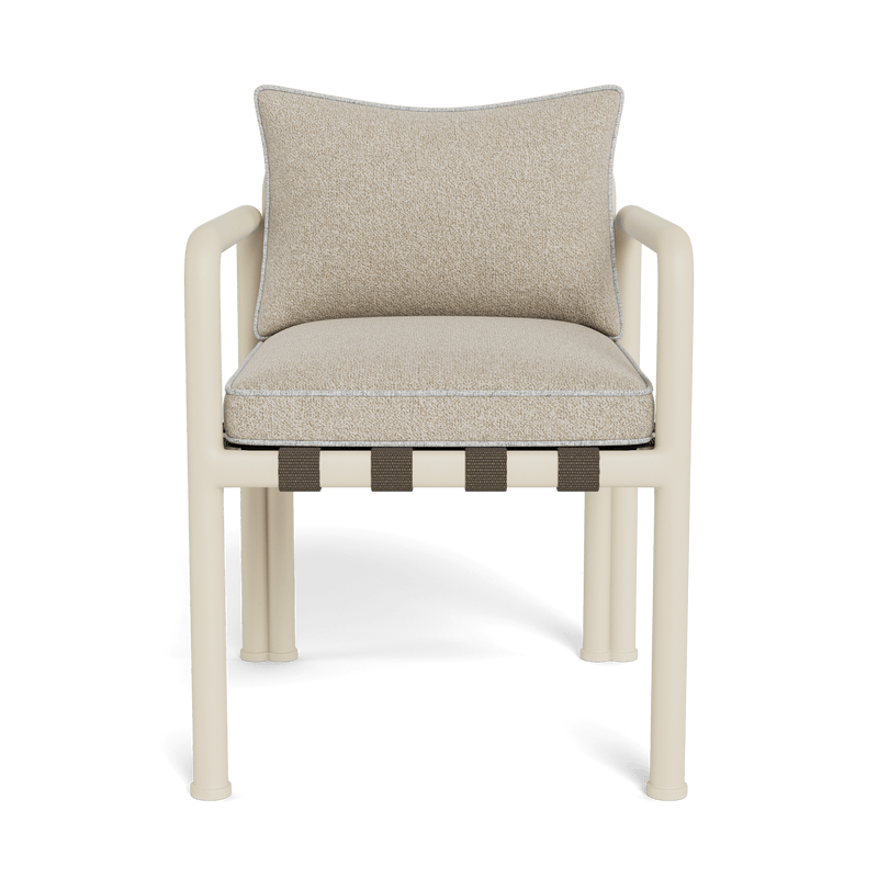 Parker Dining Chair | Aluminum Bone, Siesta Taupe, Copacabana Sand