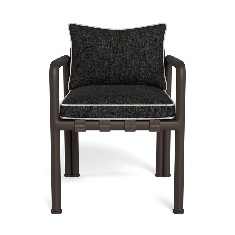 Parker Dining Chair | Aluminum Bronze, Copacabana Midnight, Copacabana Sand