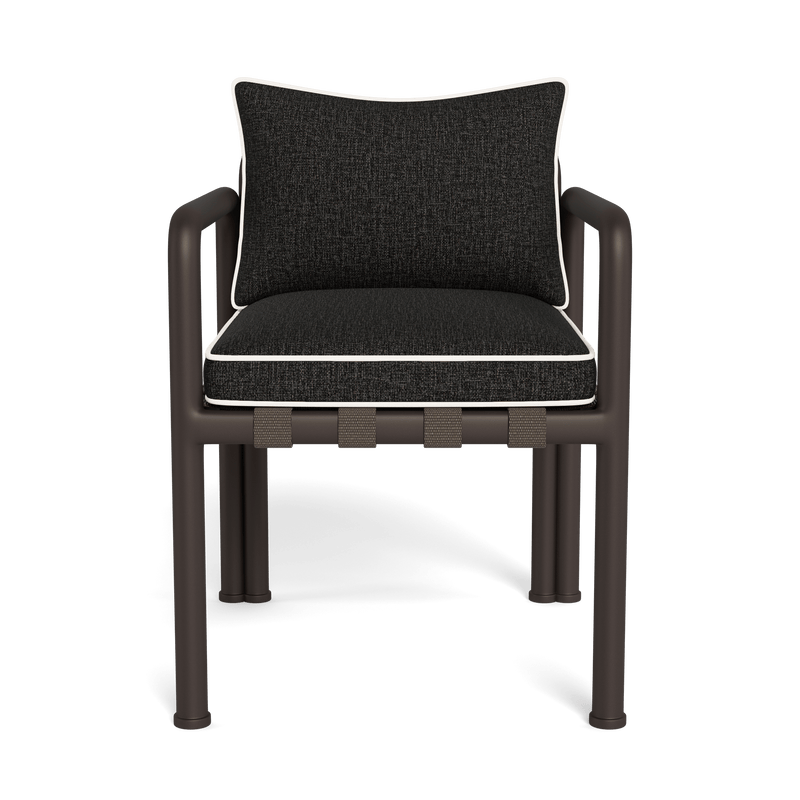 Parker Dining Chair | Aluminum Bronze, Copacabana Midnight, Panama Blanco