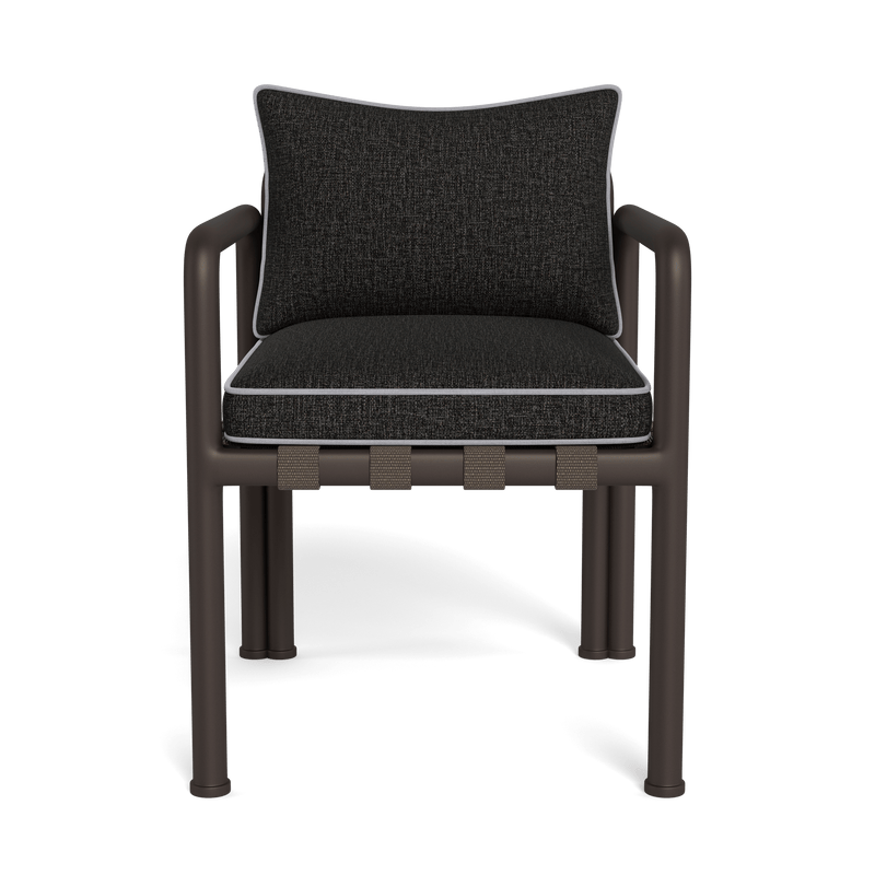 Parker Dining Chair | Aluminum Bronze, Copacabana Midnight, Panama Cloud