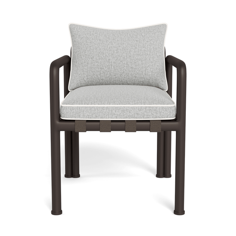 Parker Dining Chair | Aluminum Bronze, Copacabana Sand, Panama Blanco