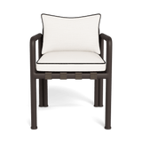 Parker Dining Chair | Aluminum Bronze, Panama Blanco, Copacabana Midnight