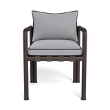 Parker Dining Chair | Aluminum Bronze, Panama Cloud, Copacabana Midnight