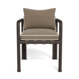 Parker Dining Chair | Aluminum Bronze, Panama Coco, Panama Blanco