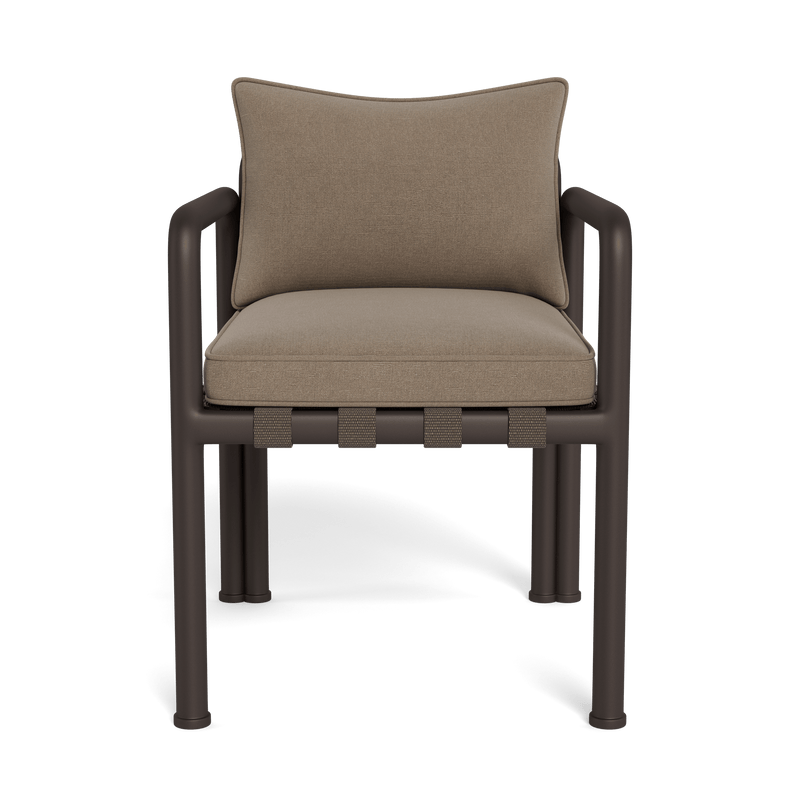 Parker Dining Chair | Aluminum Bronze, Panama Coco, Panama Coco