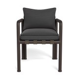 Parker Dining Chair | Aluminum Bronze, Panama Grafito, Copacabana Midnight