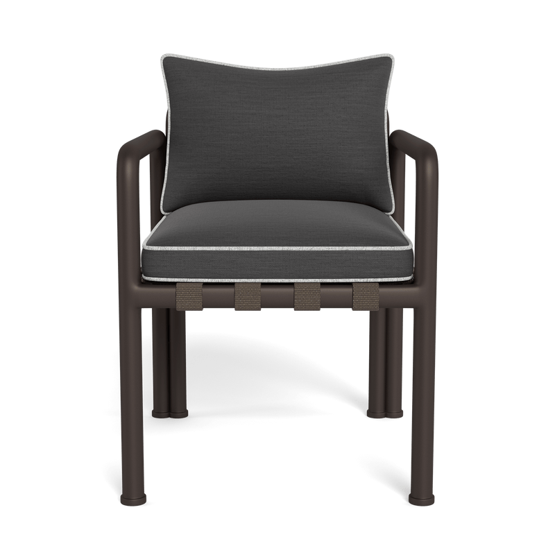 Parker Dining Chair | Aluminum Bronze, Panama Grafito, Copacabana Sand