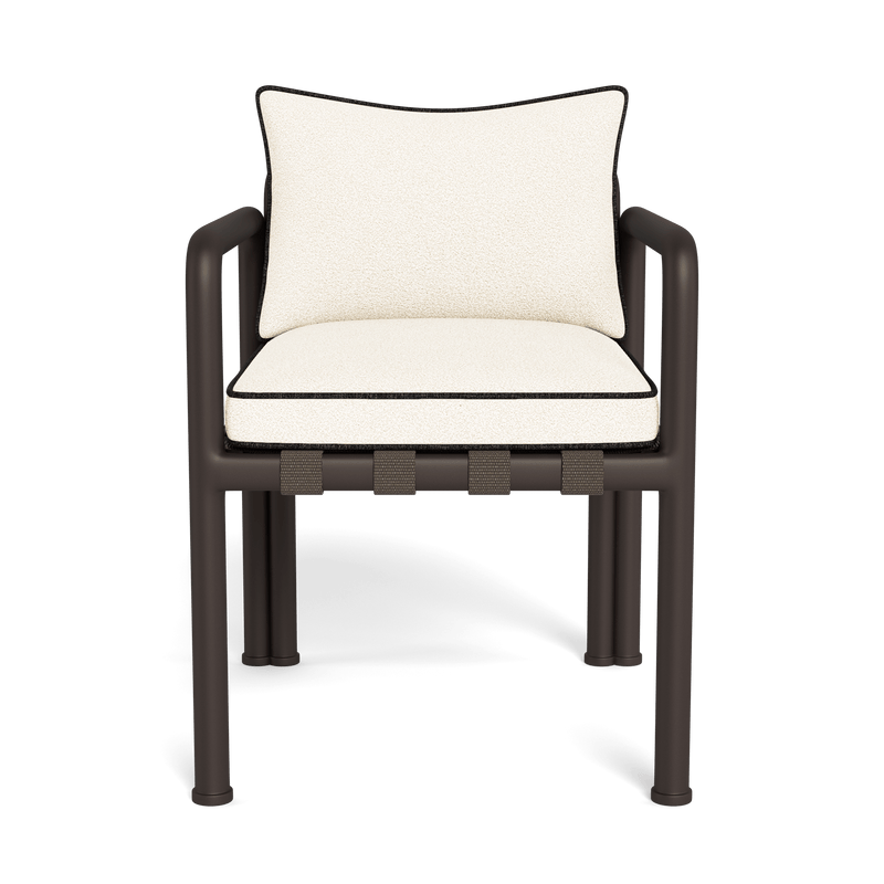 Parker Dining Chair | Aluminum Bronze, Riviera Ivory, Copacabana Midnight