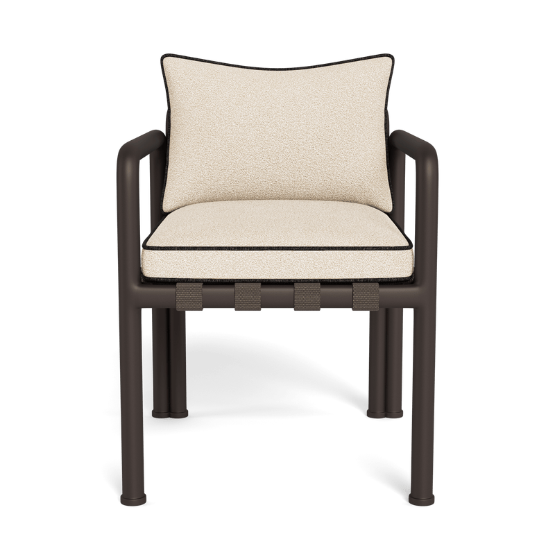 Parker Dining Chair | Aluminum Bronze, Riviera Sand, Copacabana Midnight