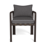 Parker Dining Chair | Aluminum Bronze, Riviera Slate, Panama Cloud