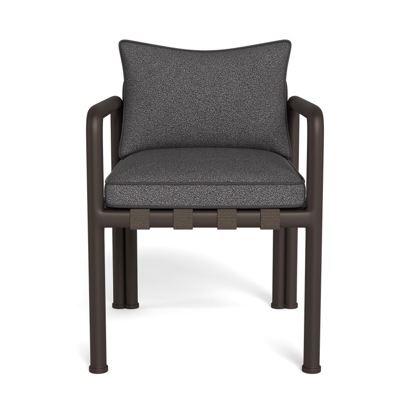 Parker Dining Chair | Aluminum Bronze, Riviera Slate, Panama Grafito