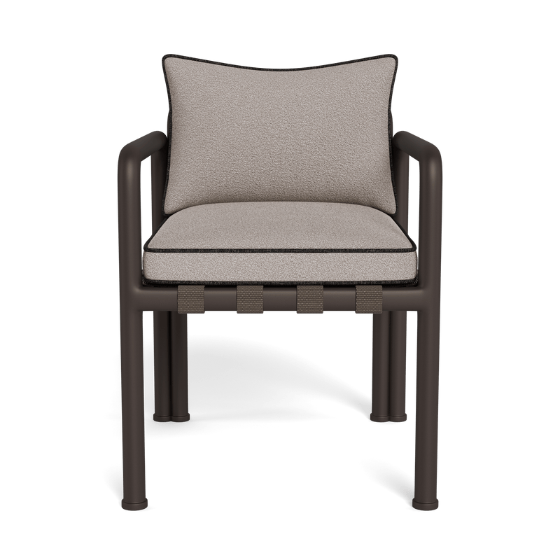 Parker Dining Chair | Aluminum Bronze, Riviera Stone, Copacabana Midnight