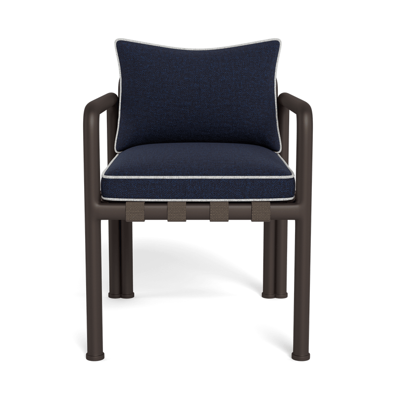 Parker Dining Chair | Aluminum Bronze, Siesta Indigo, Copacabana Sand