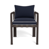 Parker Dining Chair | Aluminum Bronze, Siesta Indigo, Panama Blanco