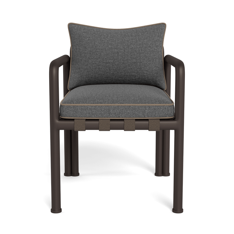 Parker Dining Chair | Aluminum Bronze, Siesta Slate, Panama Coco