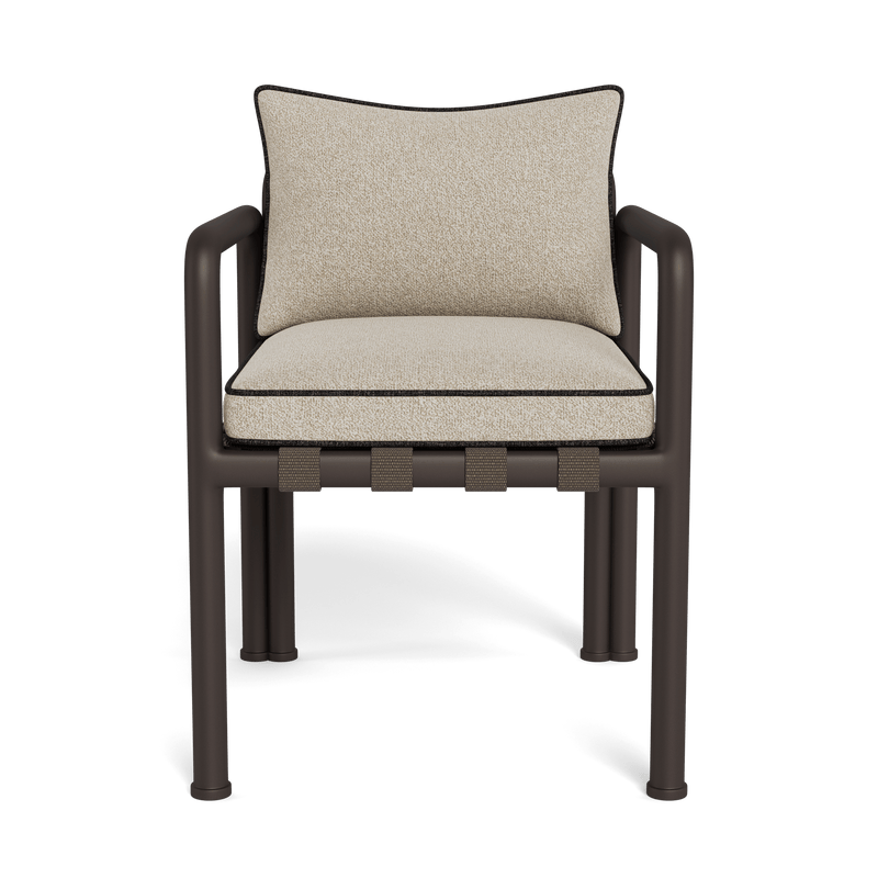 Parker Dining Chair | Aluminum Bronze, Siesta Taupe, Copacabana Midnight