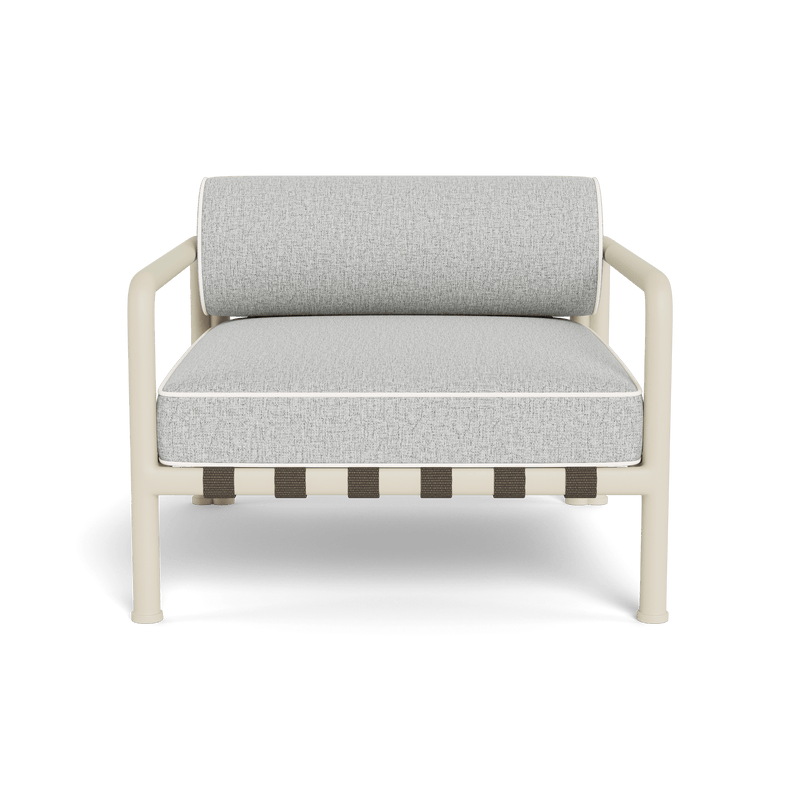 Parker Lounge Chair | Aluminum Bone, Copacabana Sand, Panama Blanco