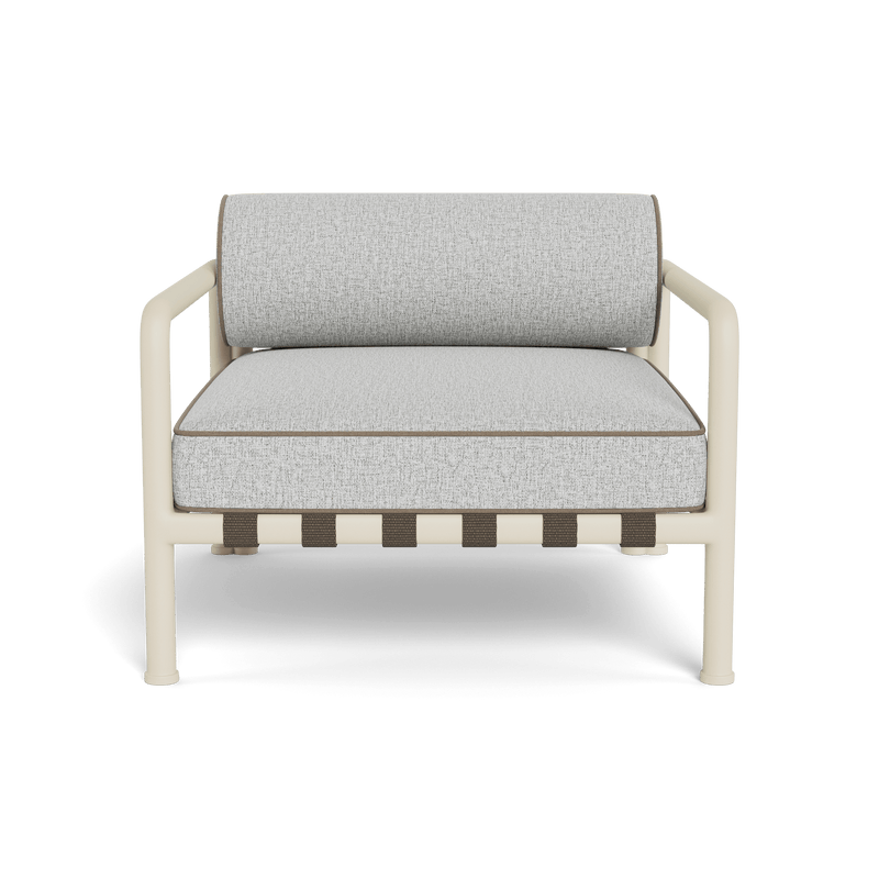 Parker Lounge Chair | Aluminum Bone, Copacabana Sand, Panama Coco