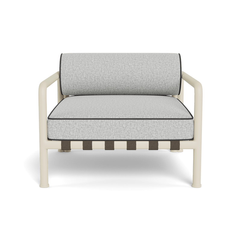 Parker Lounge Chair | Aluminum Bone, Copacabana Sand, Panama Grafito