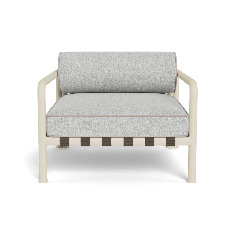 Parker Lounge Chair | Aluminum Bone, Copacabana Sand, Panama Marble