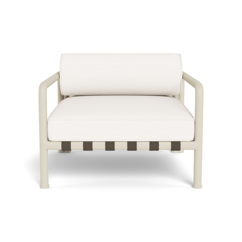 Parker Lounge Chair | Aluminum Bone, Panama Blanco, Panama Blanco