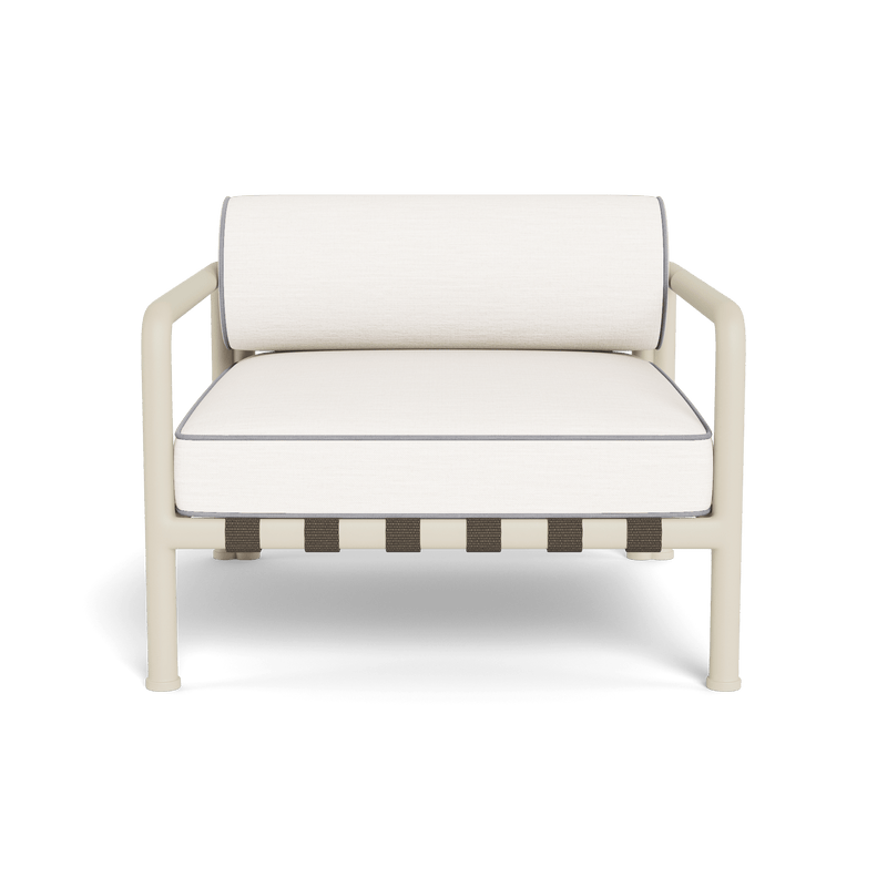 Parker Lounge Chair | Aluminum Bone, Panama Blanco, Panama Cloud