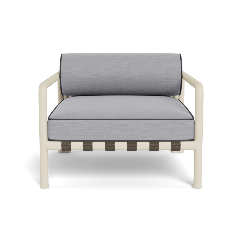 Parker Lounge Chair | Aluminum Bone, Panama Cloud, Panama Grafito