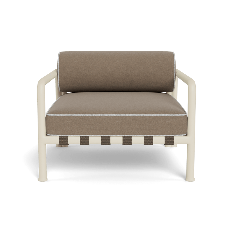 Parker Lounge Chair | Aluminum Bone, Panama Coco, Copacabana Sand