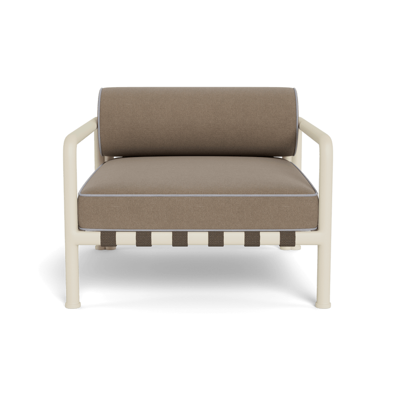 Parker Lounge Chair | Aluminum Bone, Panama Coco, Panama Cloud