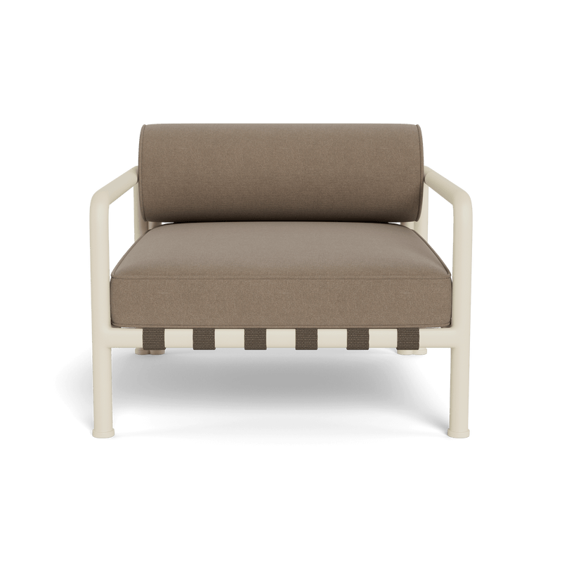 Parker Lounge Chair | Aluminum Bone, Panama Coco, Panama Coco