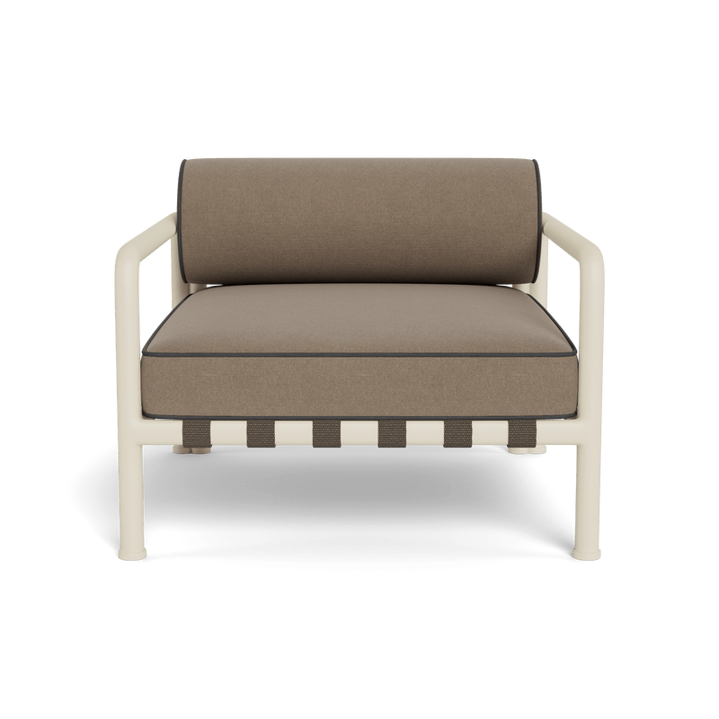 Parker Lounge Chair | Aluminum Bone, Panama Coco, Panama Grafito