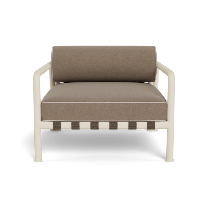 Parker Lounge Chair | Aluminum Bone, Panama Coco, Panama Marble