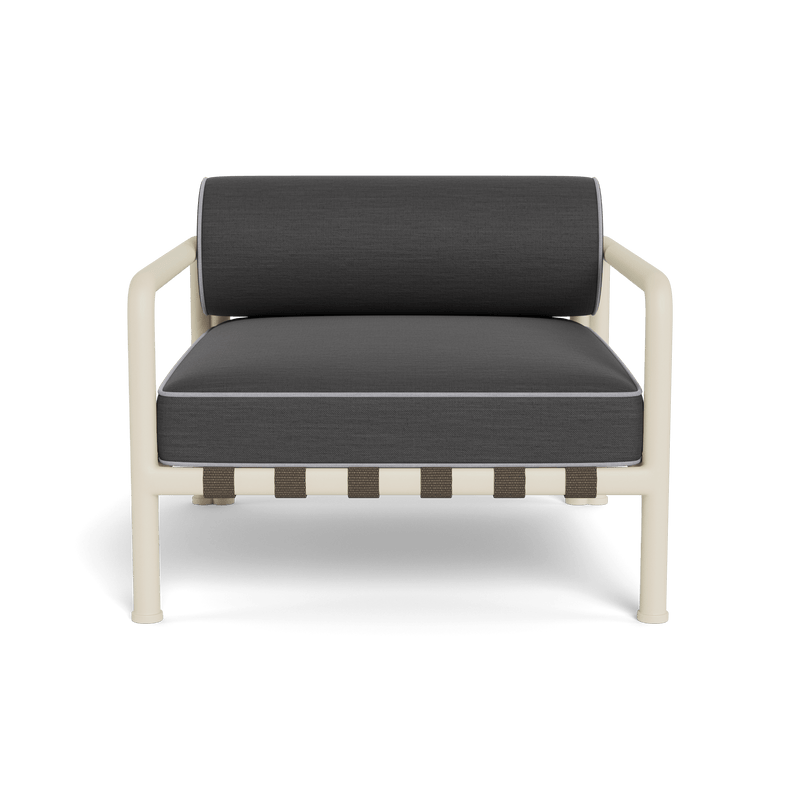 Parker Lounge Chair | Aluminum Bone, Panama Grafito, Panama Cloud