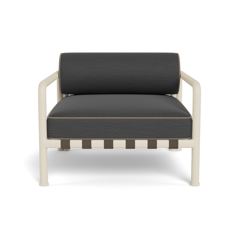 Parker Lounge Chair | Aluminum Bone, Panama Grafito, Panama Coco